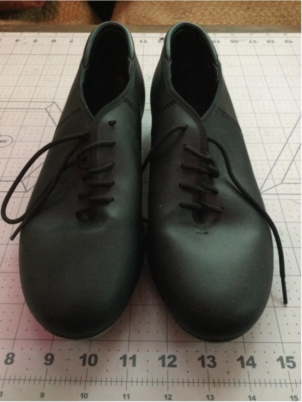 Girls Balera Black Tap Dance Shoes Size 10.5 with Silver Taps